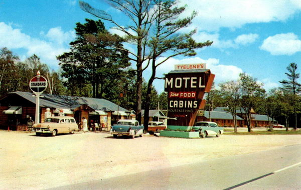 Tyelenes Restaurant and Cabins - Old Postcard And Promos